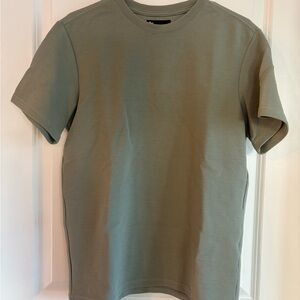 Olive Textured Short Sleeve Tee for Men